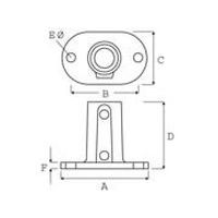 Medida 	D 	E 	F 	A 	B 	C Ø 27 mm 	76 	11 	8 	112 	76 	64 Ø 42 mm 	88 	14 	10 	144 	102 	80Ø 48 mm 	88 	14 	10 	156 	117 	92