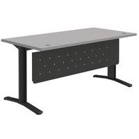 mesa de oficina con panel trasero