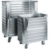 Carro-caja en acero inoxidable y aluminio