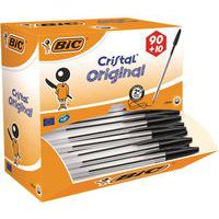 Bolígrafo con capuchón Cristal Original - Caja de 90 + 10 gratis - Bic®