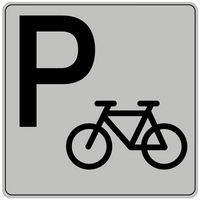 Pictograma de poliestireno ISO 7001 - Aparcamiento de bicicletas