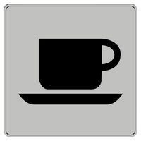 Pictograma de poliestireno ISO 7001 - Café/bufet