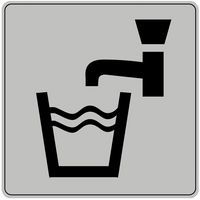 Pictograma de poliestireno ISO 7001 - Agua potable