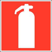 Señal de peligro de incendio - Extintor - Rígida