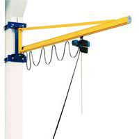 Grúa de pared con pluma triangular + polipasto DC- Capacidad de 80 a 500 kg