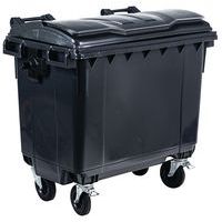 Contenedor de residuos, Capacidad: 660 L, Abertura: Frontal, Material: Plástico