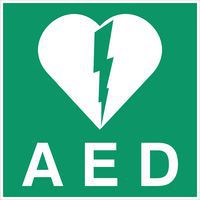 Panel de evacuación de emergencia AED - Adhesivo