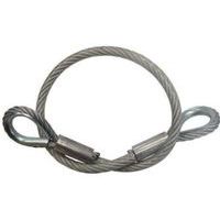 Cable de acero plastificado - 2 gazas guardacabo con manguitos