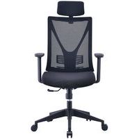 Silla de oficina respaldo de malla y reposabrazos ajustables