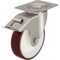 Rueda pivotante con pletina y freno - Carga de 150 a 400 kg