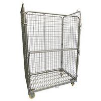 Roll-contenedor maxi con 3 adrales y apertura frontal - Capacidad 600 kg - Manutan
