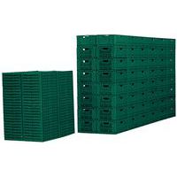 100 cajas plegadas y 100 cajas apiladas
