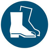 Señal de obligación - Uso de calzado de seguridad obligatorio - Rígida