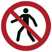 Señal de prohibición - Prohibido el paso a los peatones - Rígida