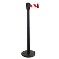 Poste negro con correa 2 m, Entorno de uso: Interior, Correa color: Rojo/blanco, Correa longitud: 2 m