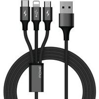 Cable multi USB - Cable Lightning Micro-USB, USB tipo C - Moxie