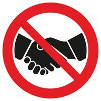Señal de prohibición No dar la mano