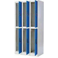 Vestuario con varios compartimentos perchero - 3 columnas - En base - Para montar - Manutan