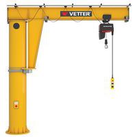 Grúa sobre columna 360° con kit de fijación - Capacidad de 250 a 2000 kg - Vetter