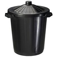 Cubo de basura para exteriores negro - 80 L - Manutan Expert