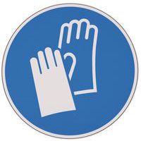 Señal de obligación - Guantes de protección obligatorios - Aluminio