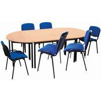 Conjunto de mesa de reuniones compuesta por 4 mesas y 6 sillas