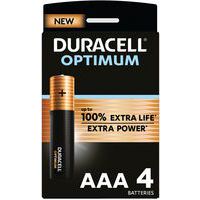 Pila alcalina Optimum AAA - 4 unidades - Duracell