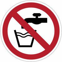 Señal de prohibición - Agua no potable - PVC - Manutan Expert