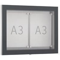 Vitrina para anuncios GG - De pared - Antracita - WSM