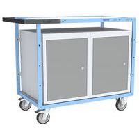Carro auxiliar-banco de trabajo EVERSTEEL - Bloque de 2 puertas - 250 kg de capacidad - FIMM