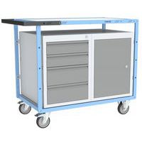 Carro auxiliar-banco de trabajo EVERSTEEL - 4 cajones + 1 puerta - 250 kg - FIMM