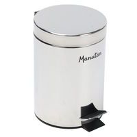Papelera de sanitario inox. con pedal Manutan Expert