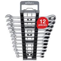 Juego de 12 llaves de carraca mixtas con soporte - Wiha