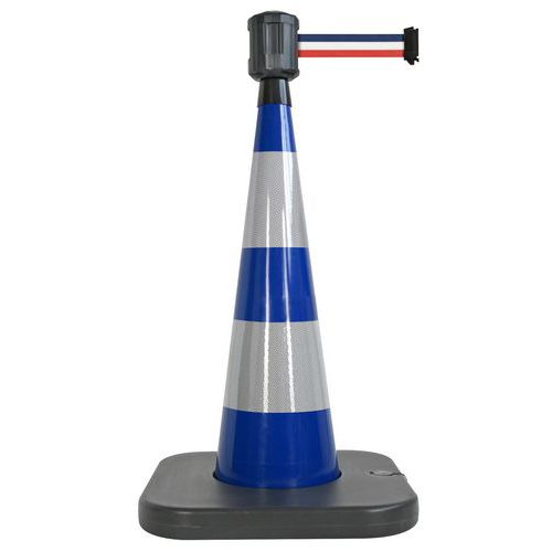 Cono de balizado azul con base lastrada - 4 m x 5 cm - Viso