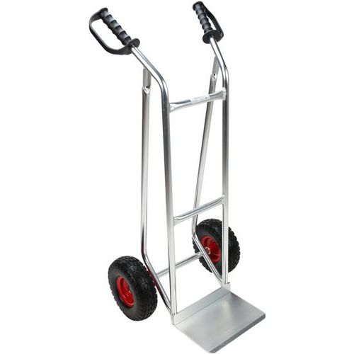 Carretilla de aluminio para 200 kg - Ruedas a prueba de pinchazos - Manutan Expert Carretilla de aluminio para 200 kg - Ruedas a prueba de pinchazos - Manutan Expert