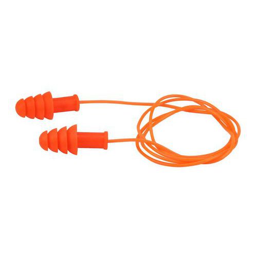 Tapones para los oídos reutilizables con cordón SNR 30 dB - PIP Tapones para los oídos reutilizables con cordón SNR 30 dB - PIP