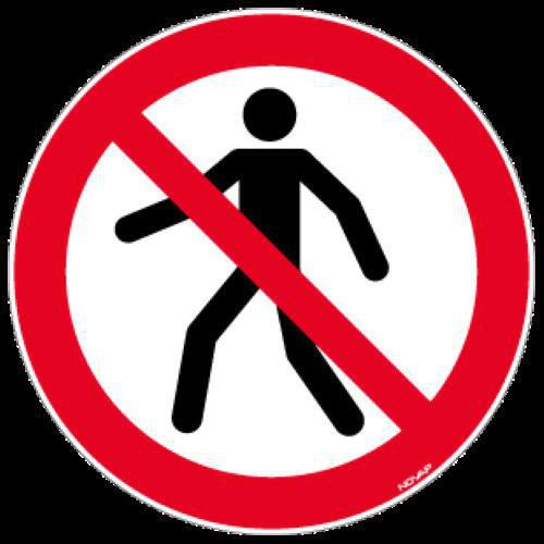 Pictograma suelo - Prohib. paso a peatones - 300 mm - Novap