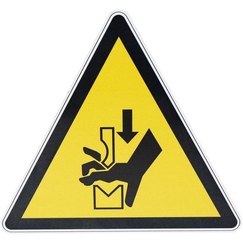 Señal cuadrada de peligro de aplastamiento de manos - Aluminio - Manutan Expert Señal cuadrada de peligro de aplastamiento de manos - Aluminio - Manutan Expert