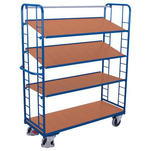 Carro alto ergonómico 4 bandejas madera - Capacidades 250 y 400 kg