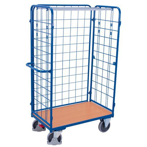 Roll contenedor con base madera - 3 lados - Capacidad de 400 kg a 500 kg
