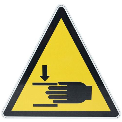 Señal de peligro - Riesgo de aplastamiento - Aluminio