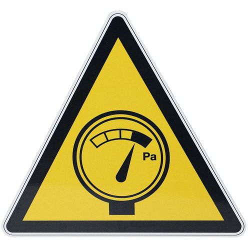 Señal de peligro - Alta presión - Aluminio - 200 mm