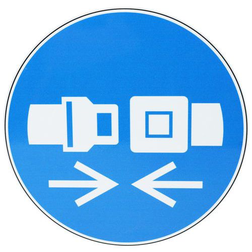 Señal de obligación - Usar cinturón de seguridad - Aluminio