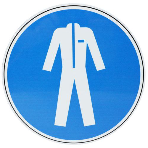 Señal de obligación - Prendas de protección obligatorias - Aluminio