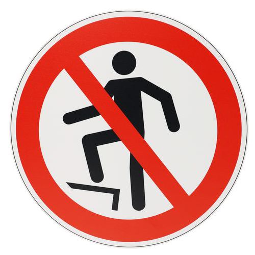 Señal de prohibición de caminar sobre la superficie - PVC - Manutan Expert