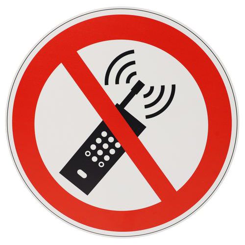 Señal - Prohibido activar el teléfono móvil - PVC - Manutan Expert