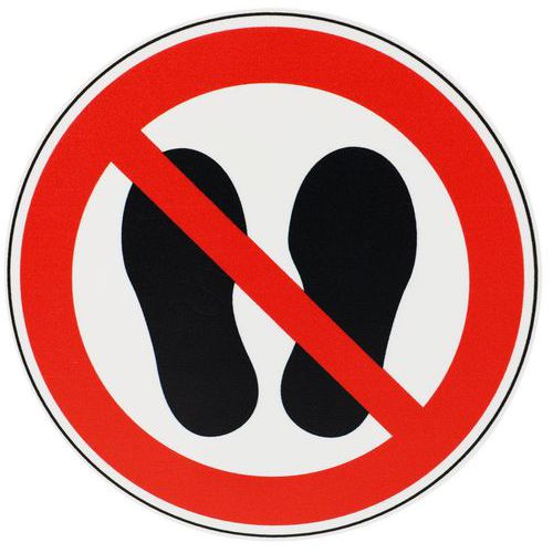 Señal - Prohibido caminar o estacionar - PVC - Manutan Expert