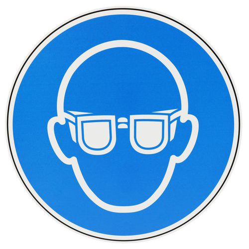 Señal - Gafas de seguridad obligatorias - PVC - Manutan Expert