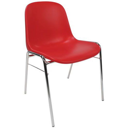 Silla monocasco - Patas cromadas - Manutan Expert