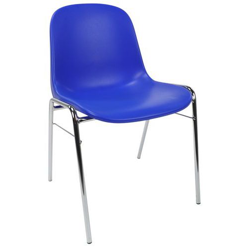 Silla monocasco - Patas cromadas - Manutan Expert